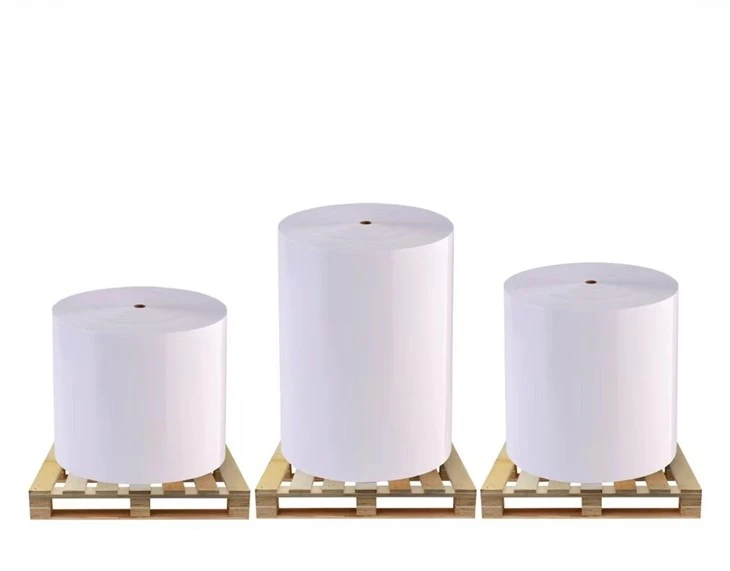 Top Coated DT Paper CT29 CTF28U Freezing Glue Without Release Liner Economic Label Adgesive Jumbo Roll High Quality Low Price